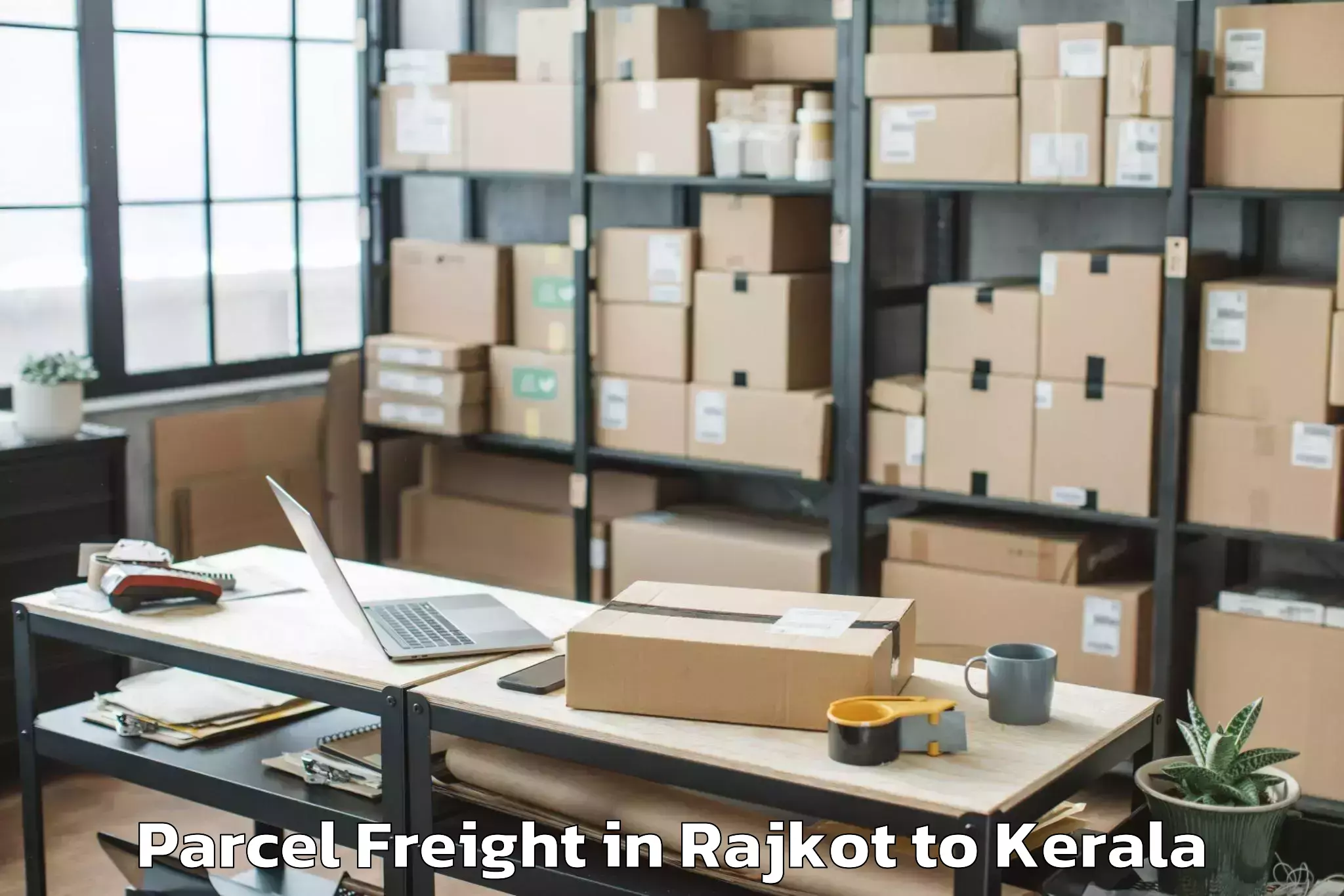 Book Your Rajkot to Ponmana Parcel Freight Today